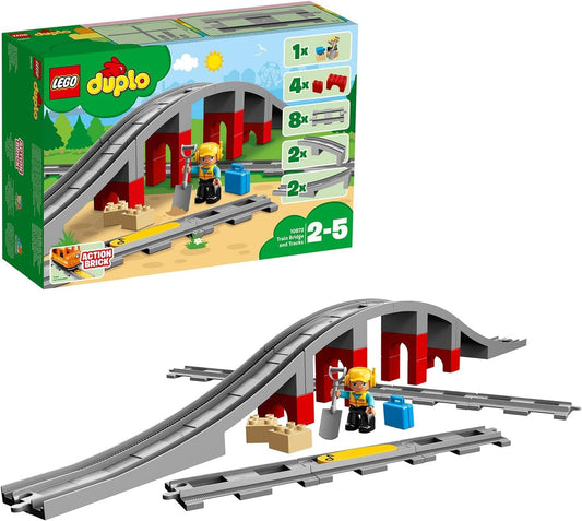 Lego Duplo 10872 Railway Bridge and Tracks, Construction Toy, Single