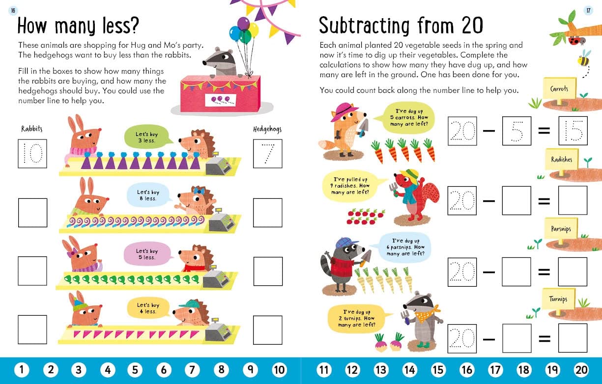 Usborne Workbooks Subtracting 5-6