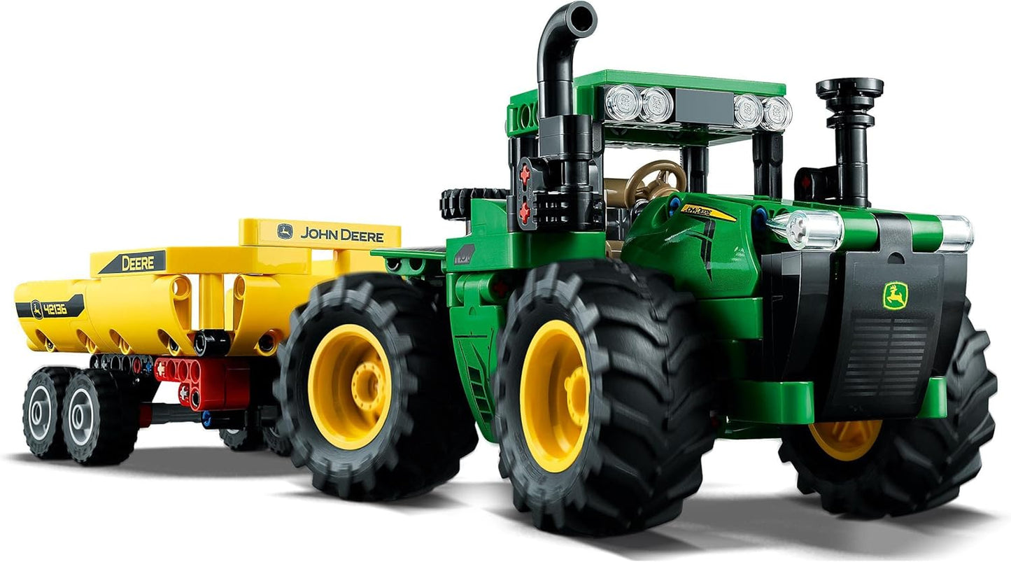 LEGO Technic John Deere 9620R 4WD Tractor with Tilting Trailer, Classic Farm Toy for Children, Boys and Girls from 8 Years, Collector's Model Kit 42136