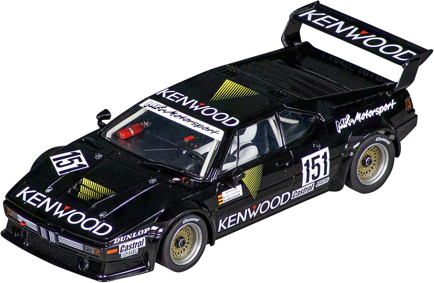 Carrera - 20031085 - Carrera Digital 132 I BMW M1 Procar MK-Motorsport, No.151 DRM 1986 I Lifelike Replica I Slot Car in 1:32 Scale I Authentic Luminous Front, Rear and Brake Lights