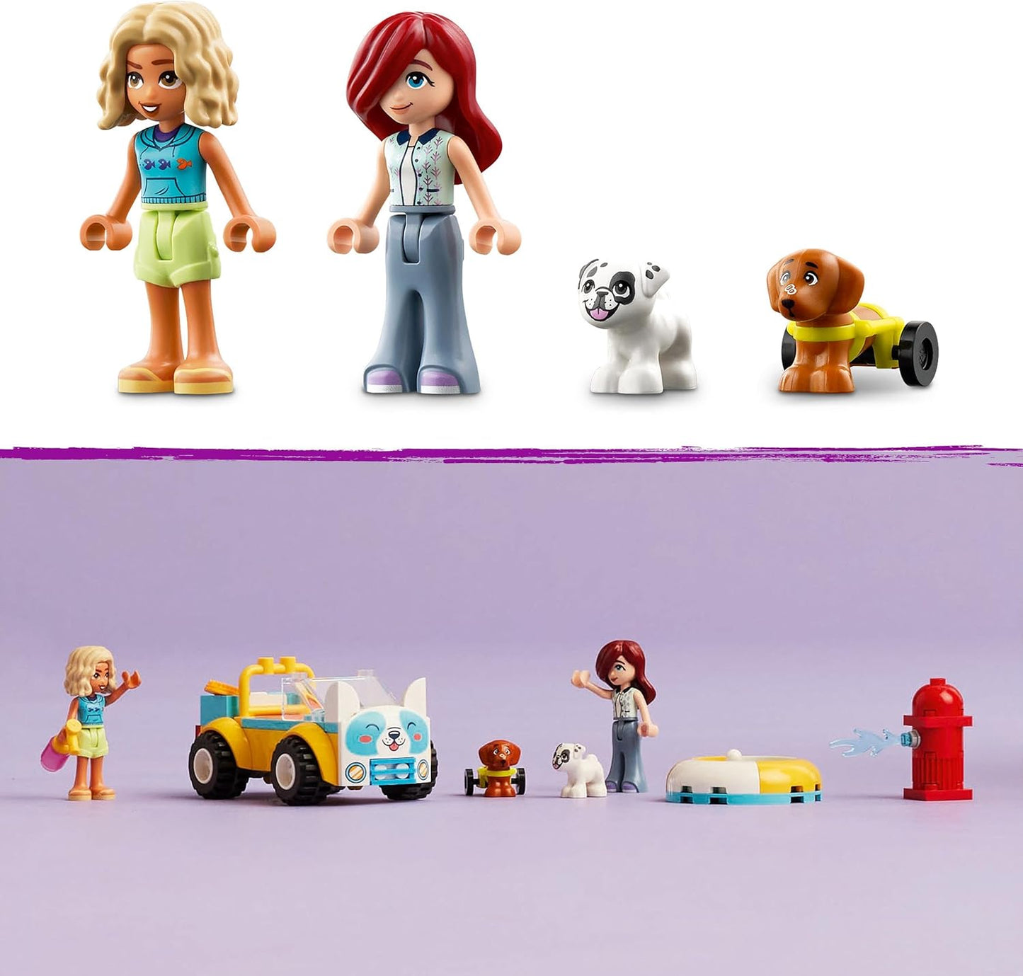 LEGO Friends Mobile Dog Salon, Vehicle Play Set with Animals for Role Play, Children's Toy with 2 Toy Figures and 2 Dogs for Girls and Boys from 4 Years, Dog Grooming Set 42635