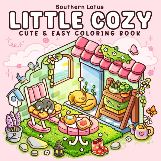 Little Cozy: Coloring Book for Adults and Teens Featuring Hygge Corners and Pocket Spaces, Easy and Cute Designs for Relaxation and Chill