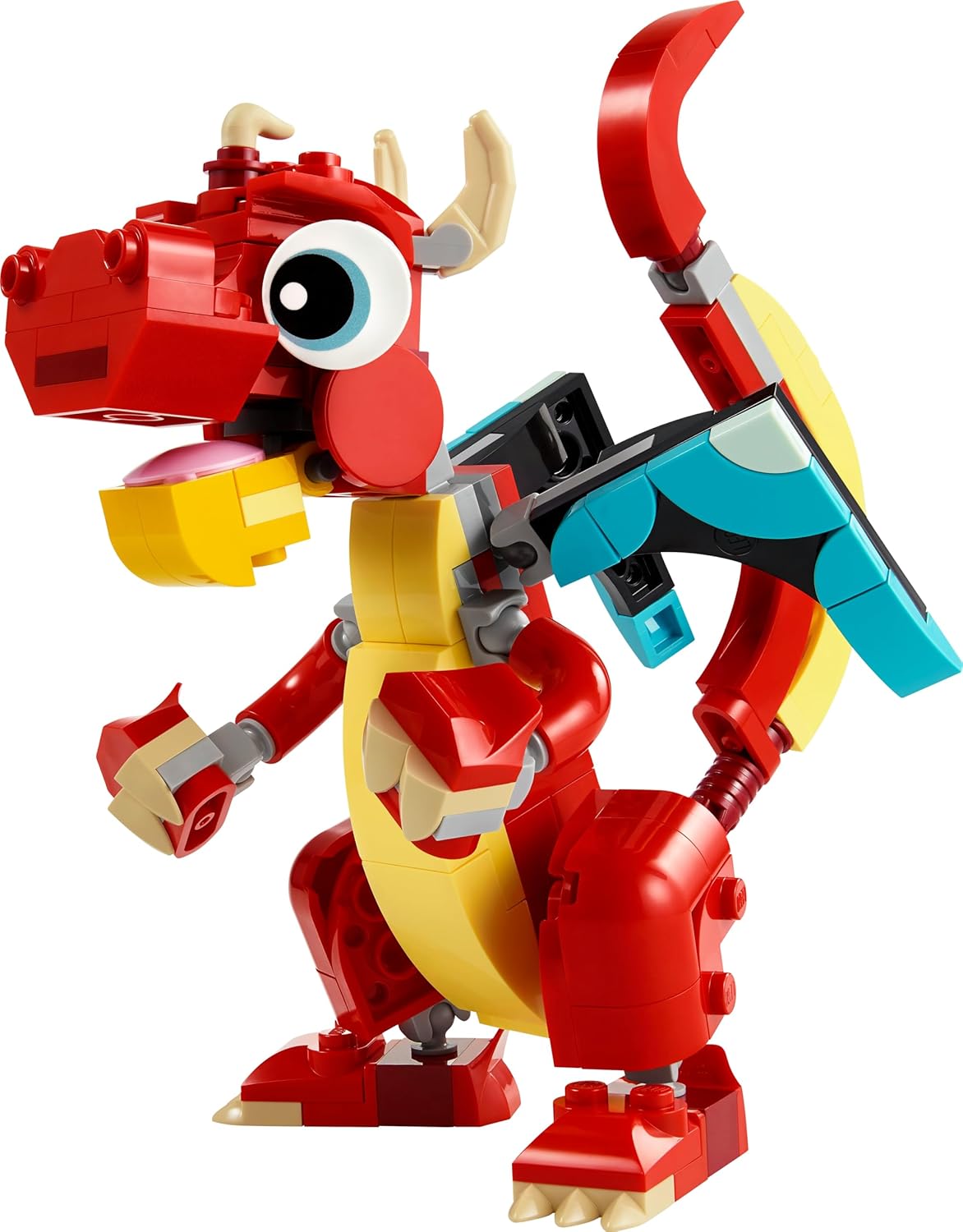 LEGO Creator 31145 3-in-1 Red Dragon, Toy with 3 Animal Figures Including Red Dragon, Fish and Phoenix, Animal Set for Children, Gift for Boys and Girls from 6 Years