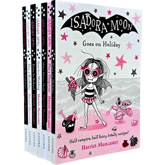 Isadora Moon by Harriet Muncaster 7 Books Collection Set (Isadora Moon Goes on Holiday, Has a Birthday, Has a Sleepover, Makes Winter Magic, Goes to School, Goes to a Wedding & Meets the Tooth Fairy)