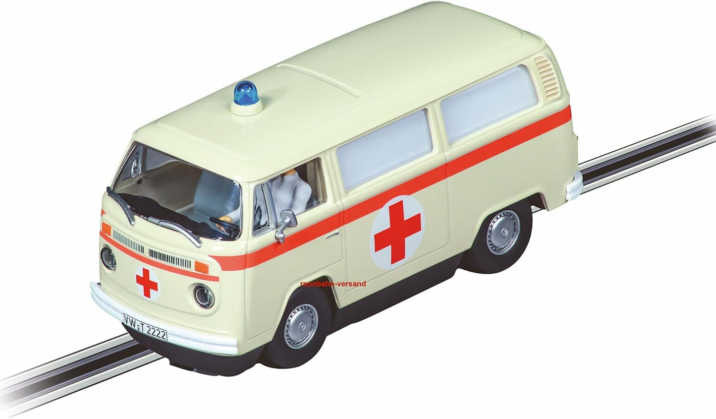 Carrera - 20032033 - Digital 132 VW Bus T2b Ambulance, Red Cross | Slot Car Ready to Race | Perfect for Children and Adults | Scale 1:32 Replica with Light & Sound Function