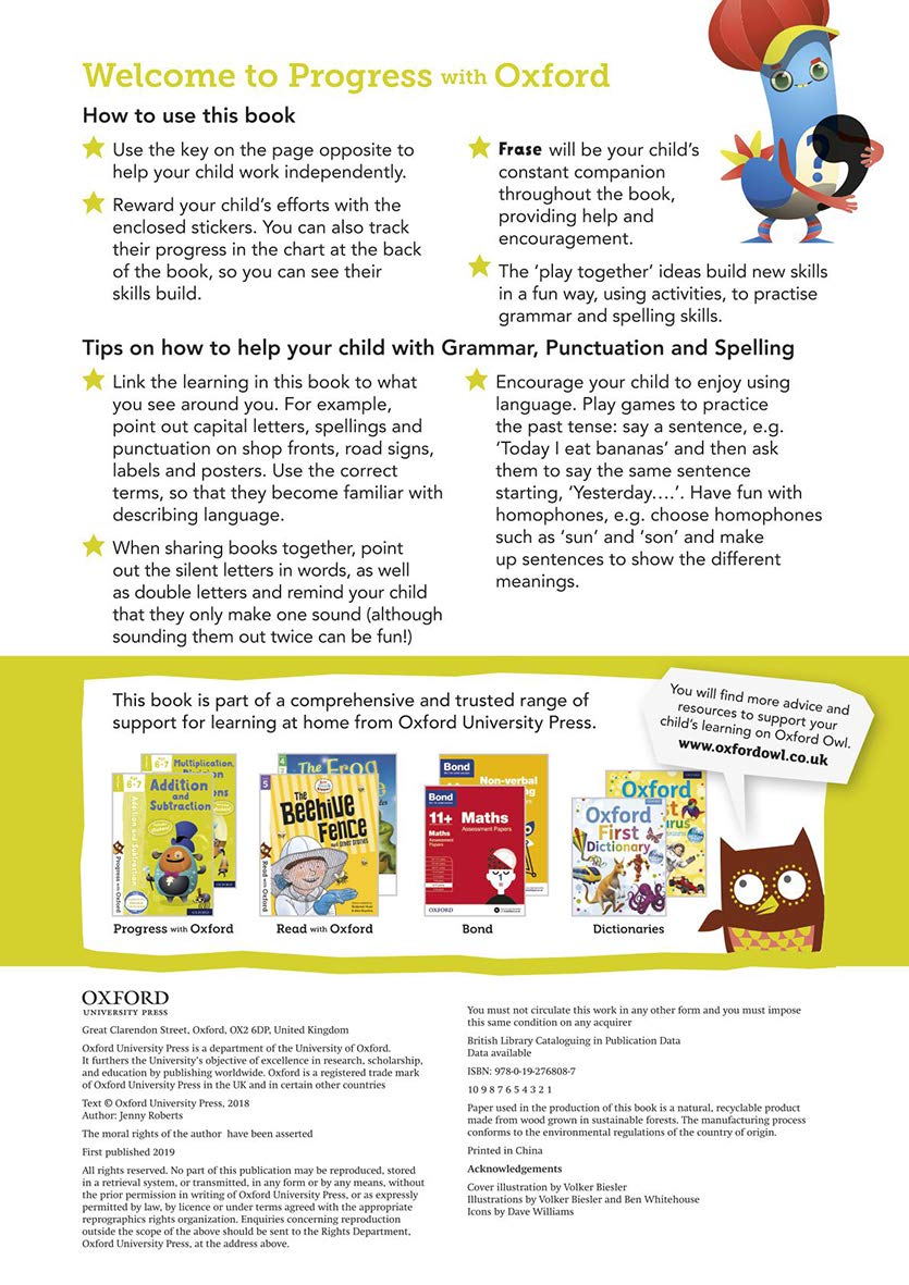 Progress with Oxford: Grammar and Punctuation Age 6-7- Practise for School with Essential English Skills