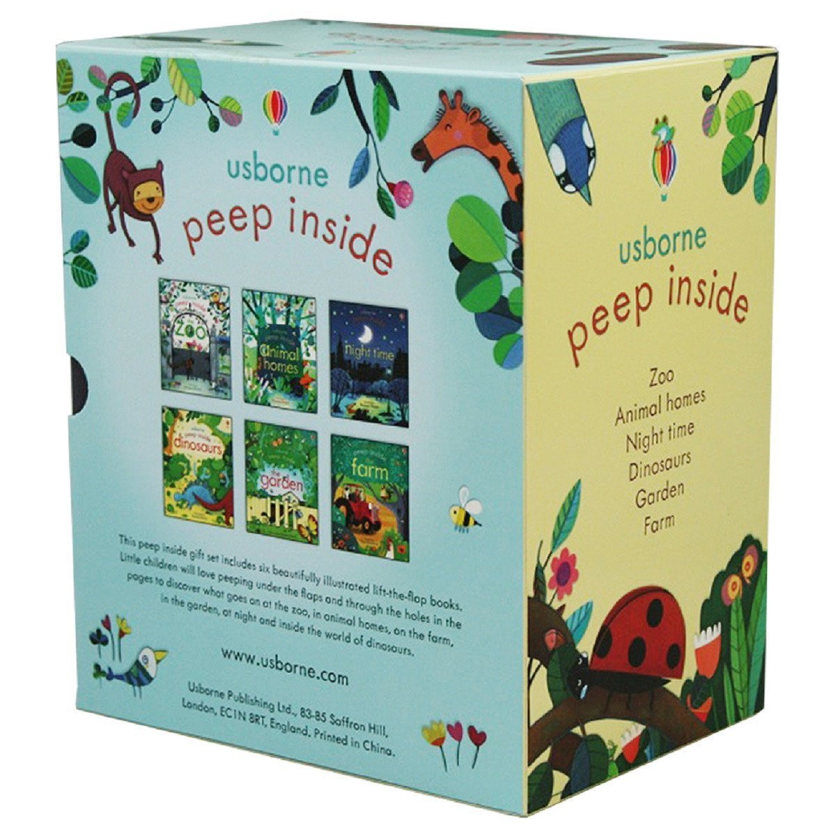 Usborne Peep Inside Collection 6 Books Box Set Σετ δώρου για παιδιά