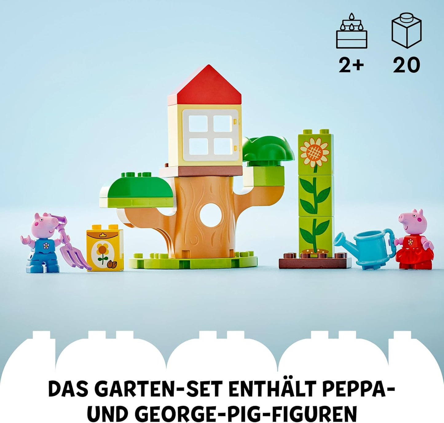 LEGO DUPLO Peppas Garden with Tree House: Toy Tree, Learning Set for Preschool Children to Build and Rebuild with 2 Figures, Gift Idea for Children from 2 Years, Boys and Girls 10431