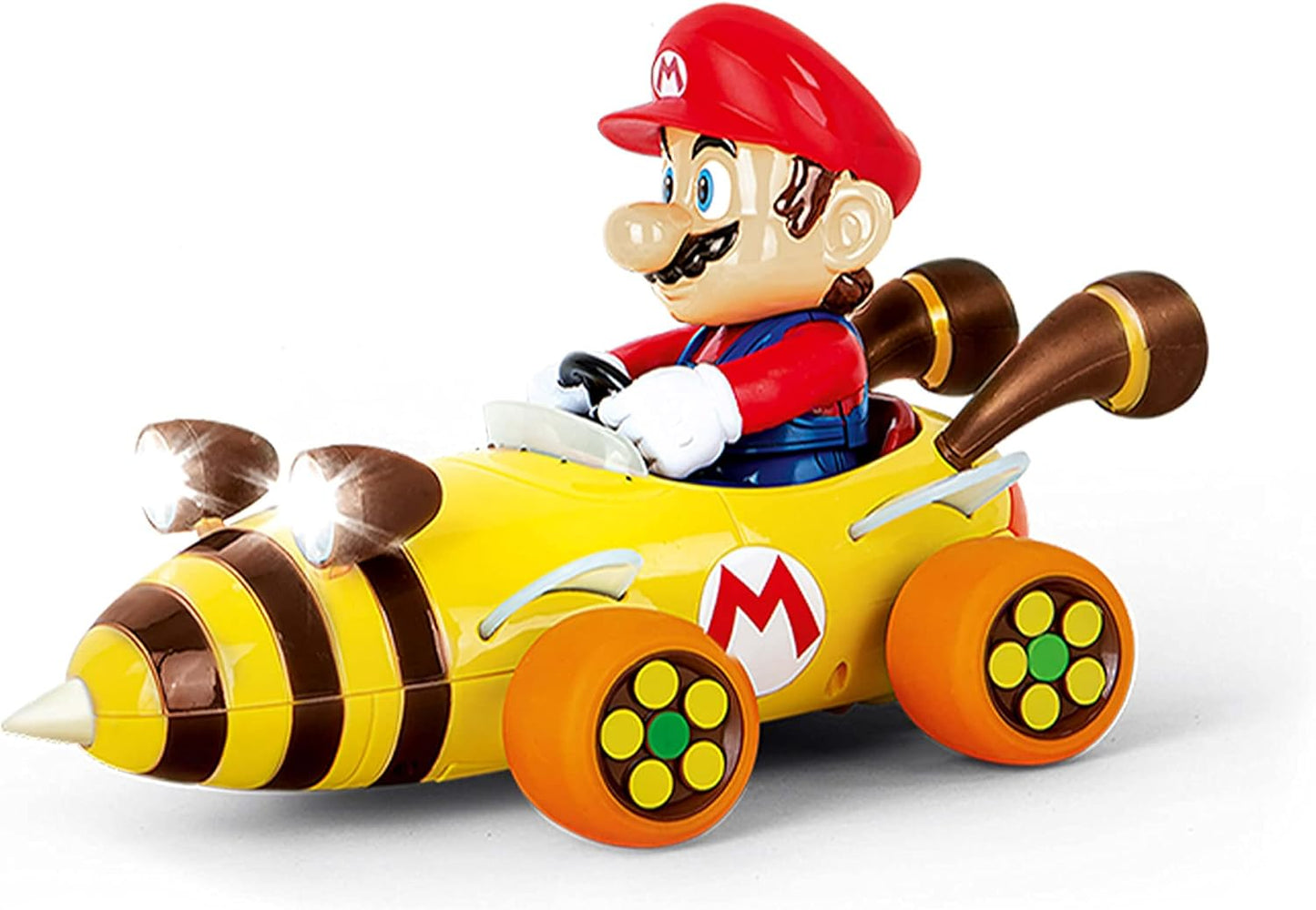 Carrera RC Mario Kart™ Bumble V, Mario Remote Controlled Car, Turbo Mushroom, Up to 9 km/h, Luminous Headlights, Interference-Free 2.4 GHz Radio Technology, from 6 Years, Action in the Living Room