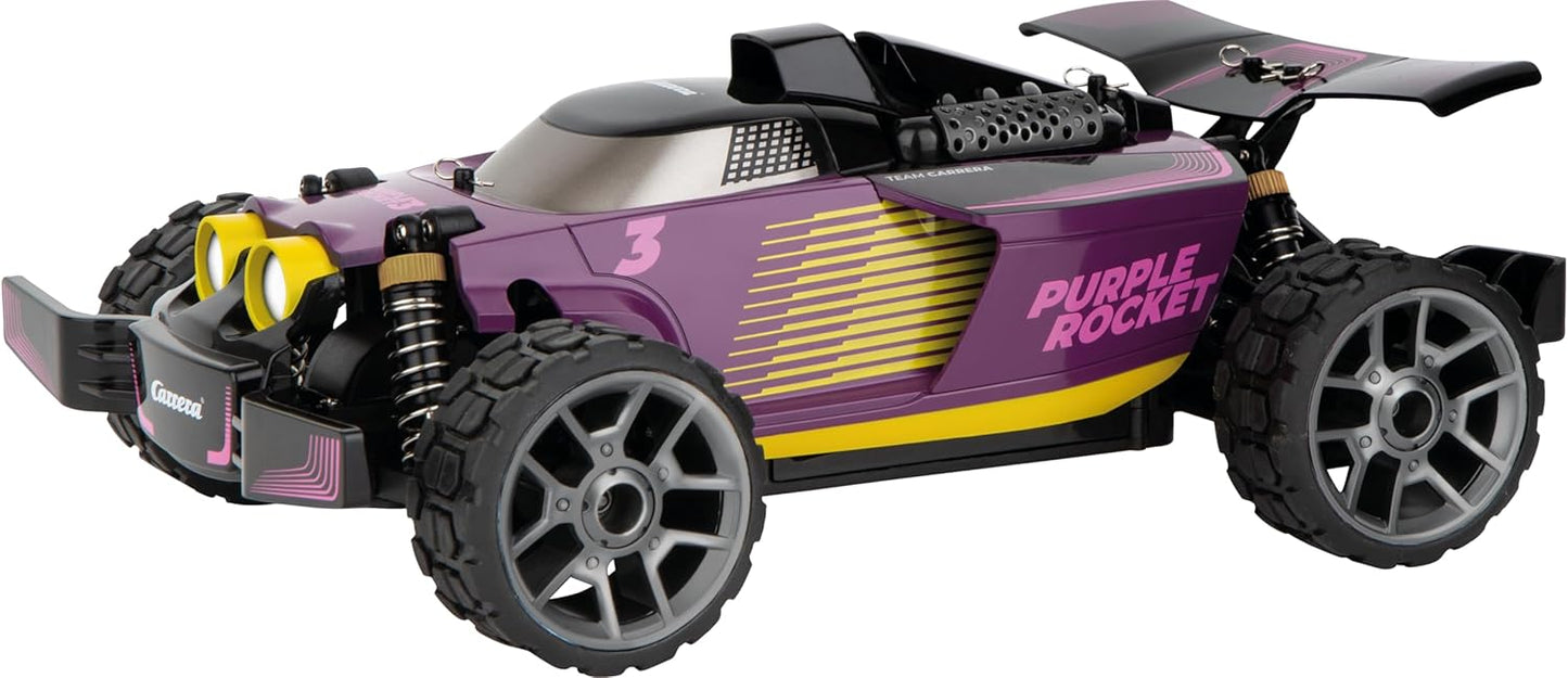 Carrera Professional RC Purple Rocket PX, 2.4 GHz, Carrera Professional RC Series, Extreme Speed up to 50 km/h, 4-wheel drive, splash-proof, high performance drifting, includes LiFePo4 battery