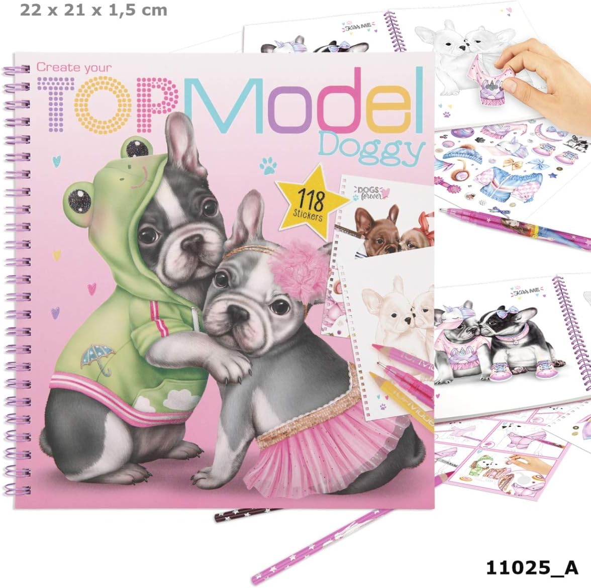 Depesche 11025 Colouring Book, Create Your TOPModel Doggy Approx. 22 x 21 x 1.5 cm