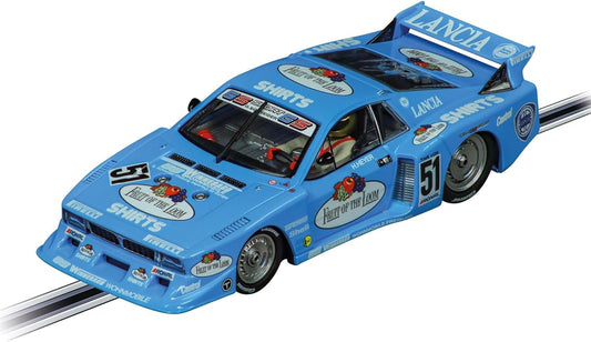 Carrera - 20032029 - Digital 132 Lancia Beta Montecarlo Turbo Fruit of The Loom, No.51 | Slot Car Ready to Race | Ideal for Children and Adults | Scale 1:32 Replica with Original Licence