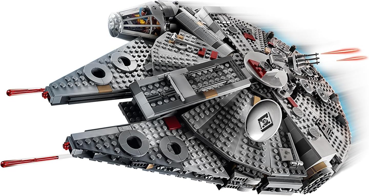 Lego 75257 Star Wars Millennium Falcon Spaceship Construction Set with Finn, Chewbacca, Lando Calrissian, Boolio, C-3PO, R2-D2 and D-O, The Rise of Skywalker Collection