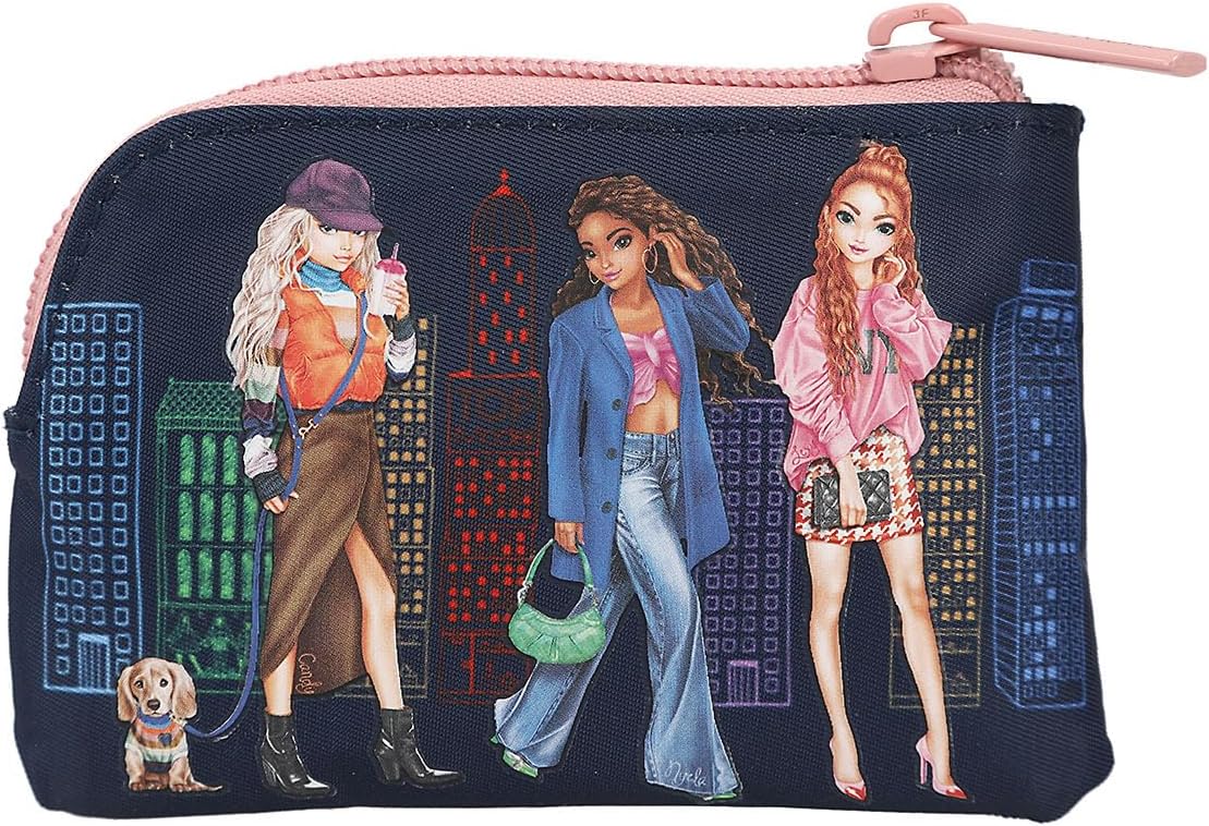 Depesche TOPModel City Girls 12570 Small Bag with Model Motif and Skyline with Zip, multicoloured