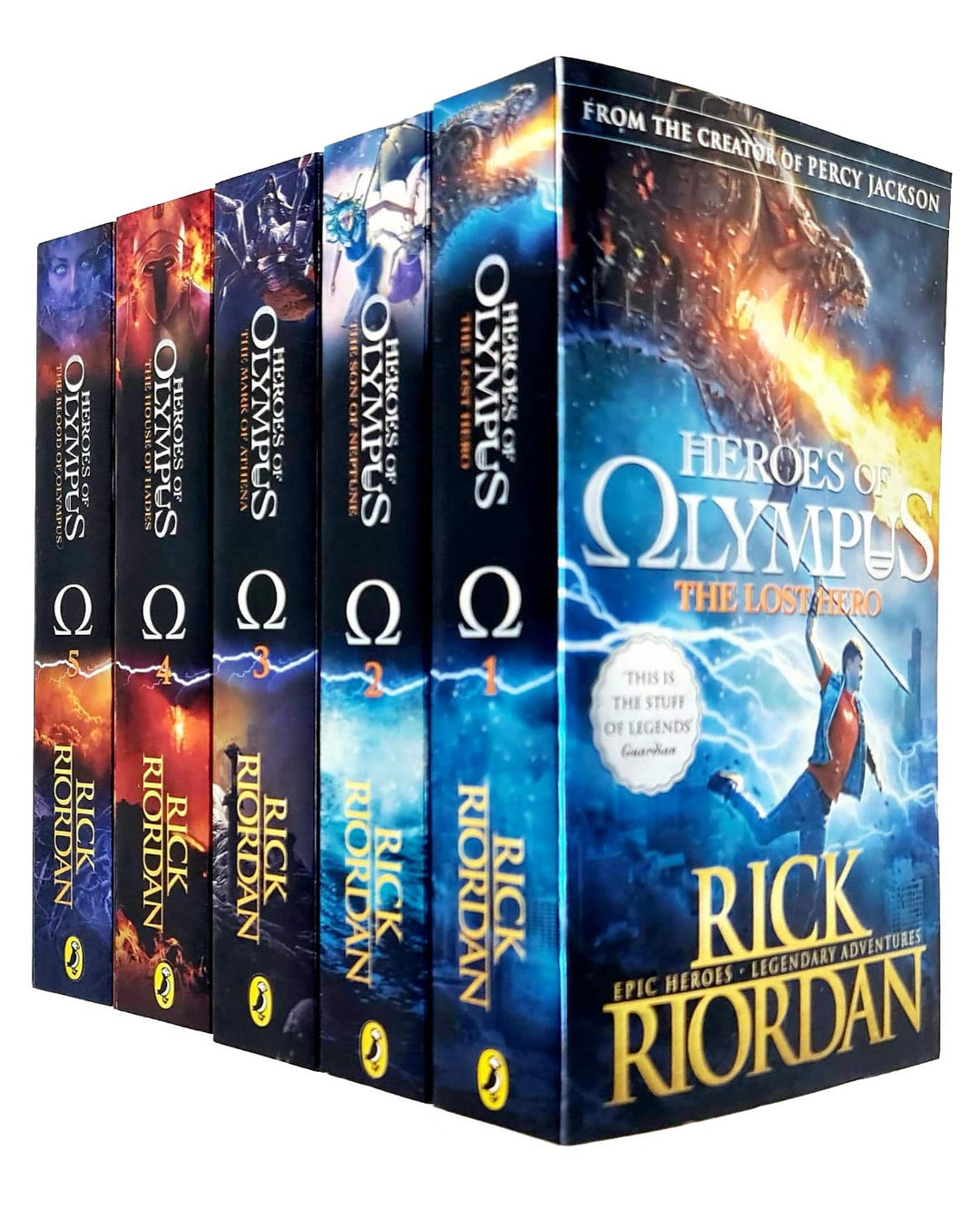 The Heroes of Olympus The Complete 5 Books Collection set by Rick Riordan