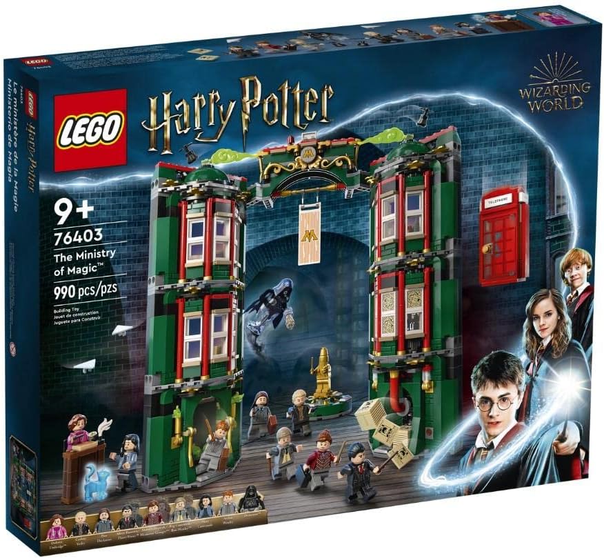 LEGO 76403 Harry Potter Ministry of Magic, Modular Building Set with Conversion Mechanism and 9 Mini Figures Including Harry, Ron and Hermione as Adults and Dementor, Gift for Collectors