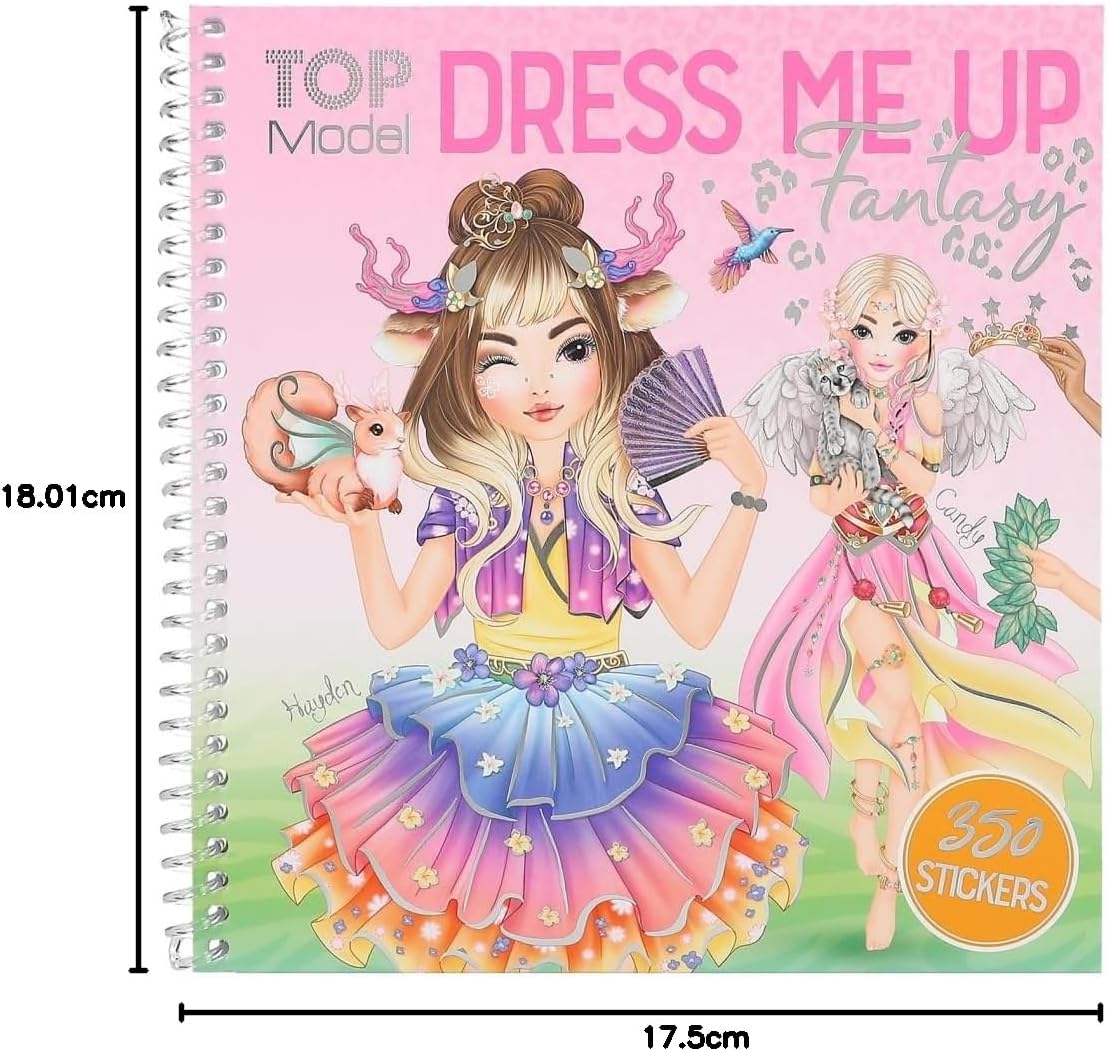 Depesche 12605 TOPModel Dress Me Up Fantasy αυτοκόλλητο βιβλίο με 24 σελίδες για το σχεδιασμό μοτίβων αλόγων Περιλαμβάνει 11 φύλλα αυτοκόλλητων