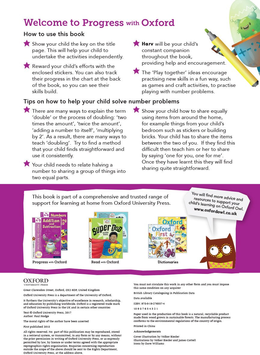 Progress with Oxford: Number Problems Age 4-5 - Practise for School with Essential Maths Skills