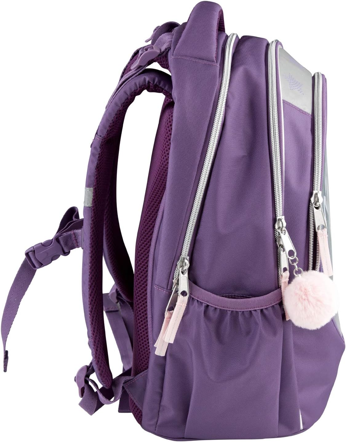 Depesche 10776 Miss Melody School Backpack with Horse Motif, Purple School Satchel, Approx. 44 x 34 x 24 cm, 19.6 Litres/980 g, Many Compartments, Back Vented and Padded, Adjustable Straps