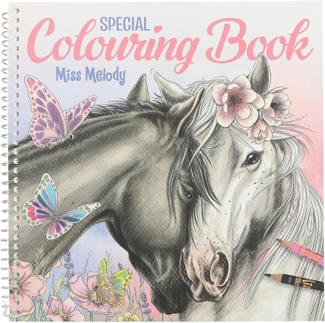 Depesche Miss Melody 12469 Special Colouring Book with 20 Dreamlike Horse Motifs for Painting with Pens or Delicate Watercolours