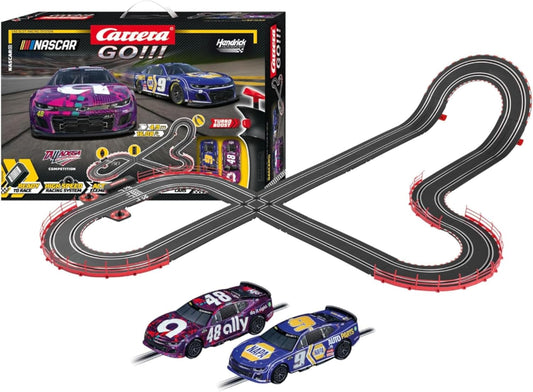 Carrera - 20062582 - Carrera GO!!! Nascar 4.9 Race Track Set I Racetrack with Licensed Slot Cars | Up to 2 Players | For Children from 6 Years and Adults