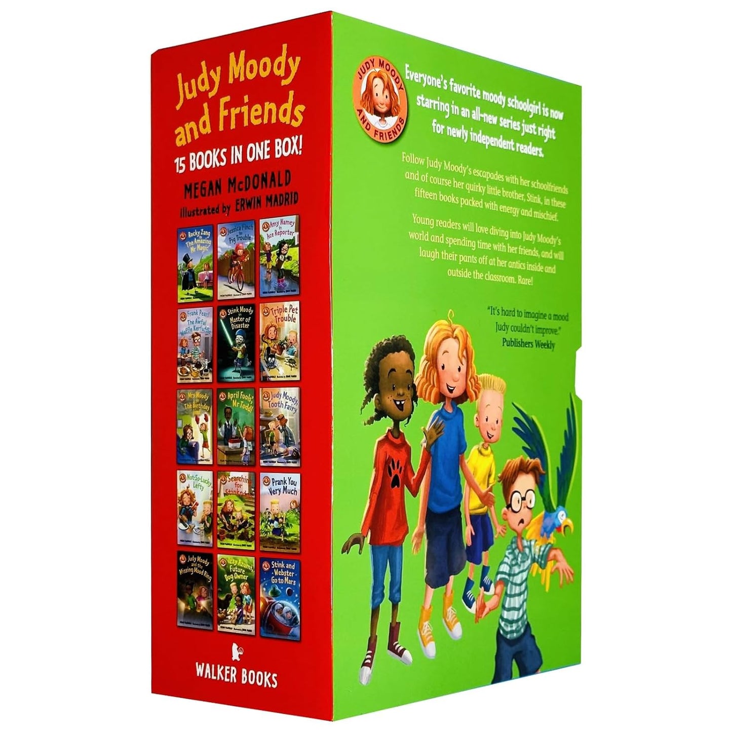 Judy Moody and Friends 15 Books Collection Box Set By Megan McDonald (Rocky Zang in The Amazing Mr. Magic, Jessica Finch in Pig Trouble,Amy Namey in Ace Reporter,April Fools Mr. Todd, & More)