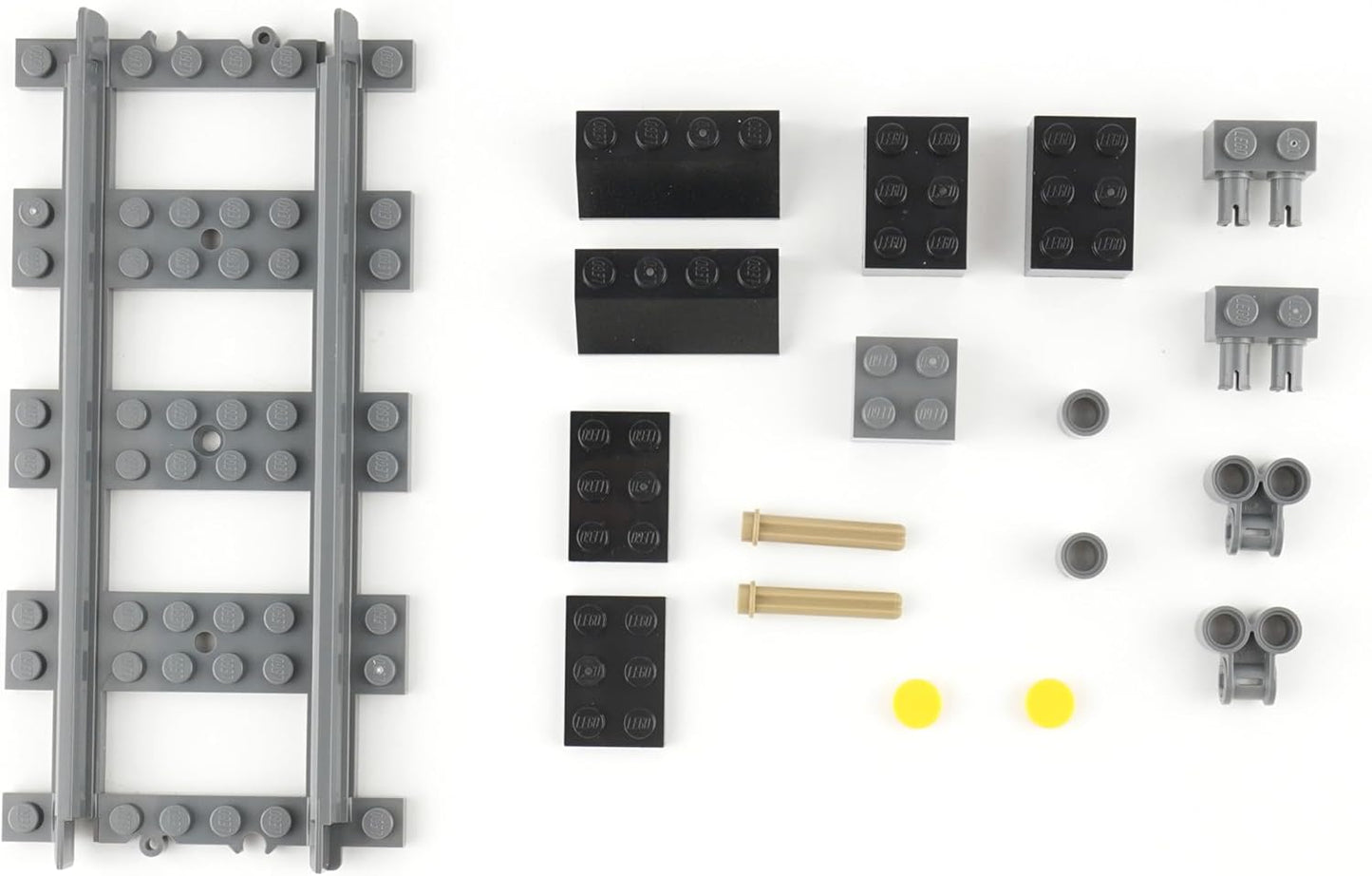 Lego® City Railway Buffer with Straight Rail (from 60198) - Extension Set for Lego® City Railway | Original Lego® Accessories for Lego® Model Making and Extension