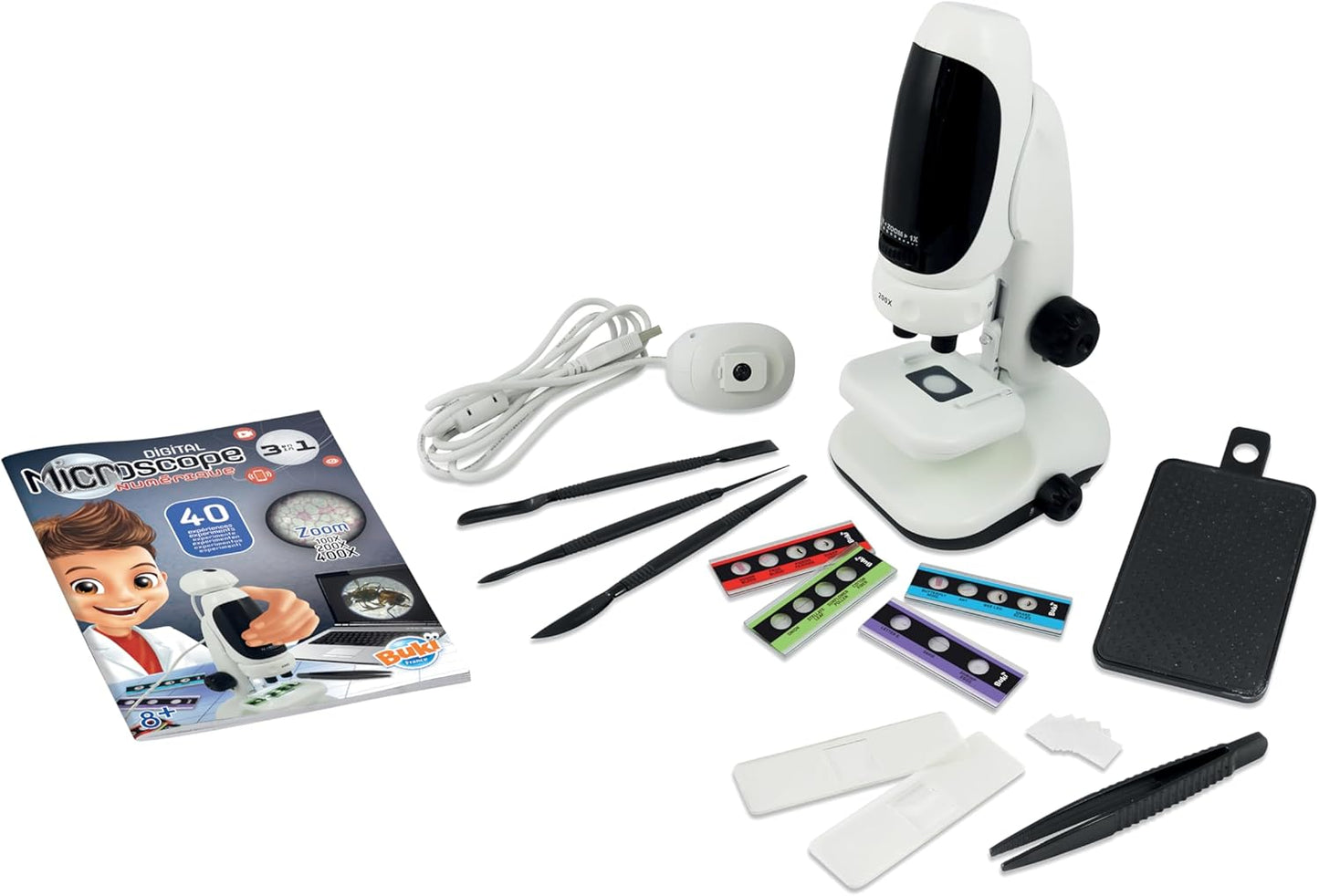 BUKI MR700 - Video Microscope with 3 Functions - Blanc