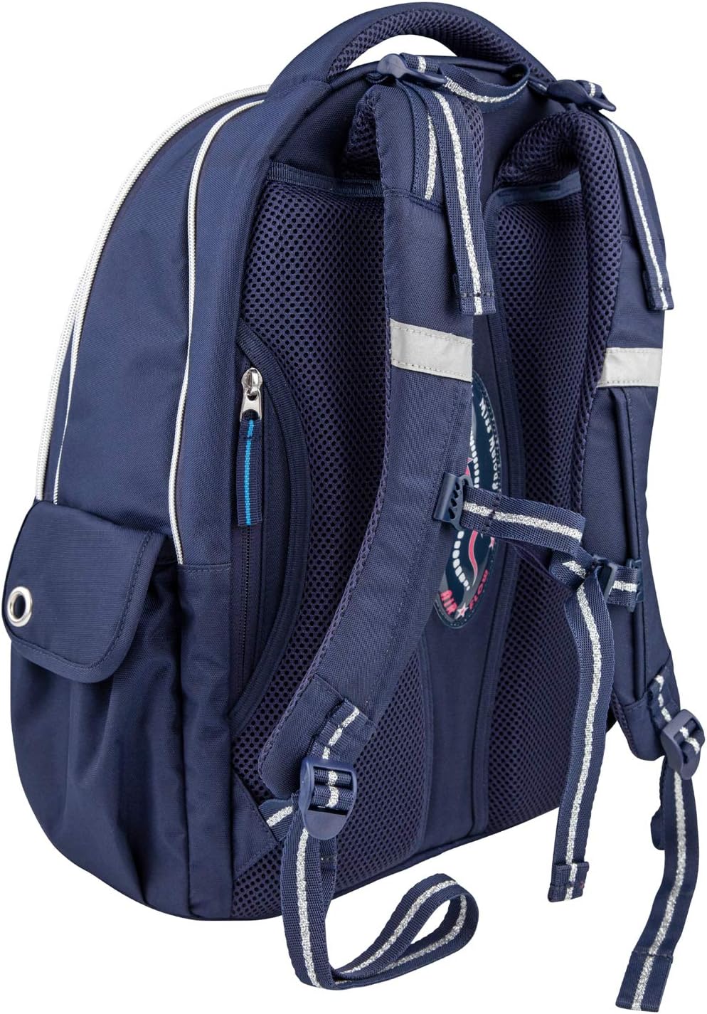 Depesche Miss Melody 10990 School Backpack with Horse Motif, Dark Blue School Satchel, Approx. 44 x 34 x 24 cm, 19.6 Litres/960 g, Many Compartments, Back Vented and Padded, Adjustable Straps