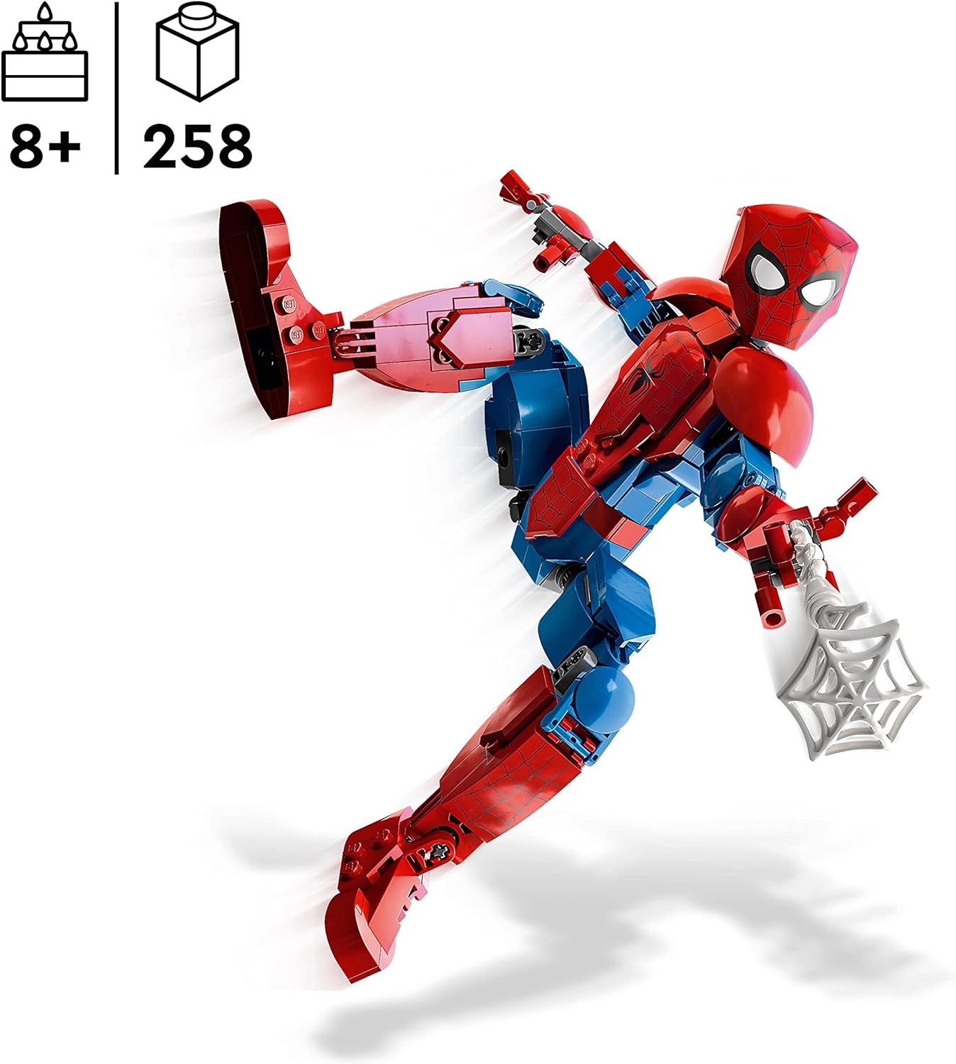 LEGO Marvel Spider-Man Figure, Fully Poseable Action Toy, Collectible Superhero Action Figure, Fan Merchandise for Fans of the Movies, Gift for Boys and Girls 76226