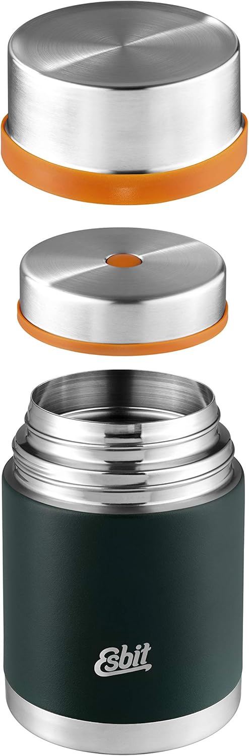 Esbit Sculptor Thermal Food Container - 750 ml Forest Green Warming Container - Made of Stainless Steel for Hot and Cold Food