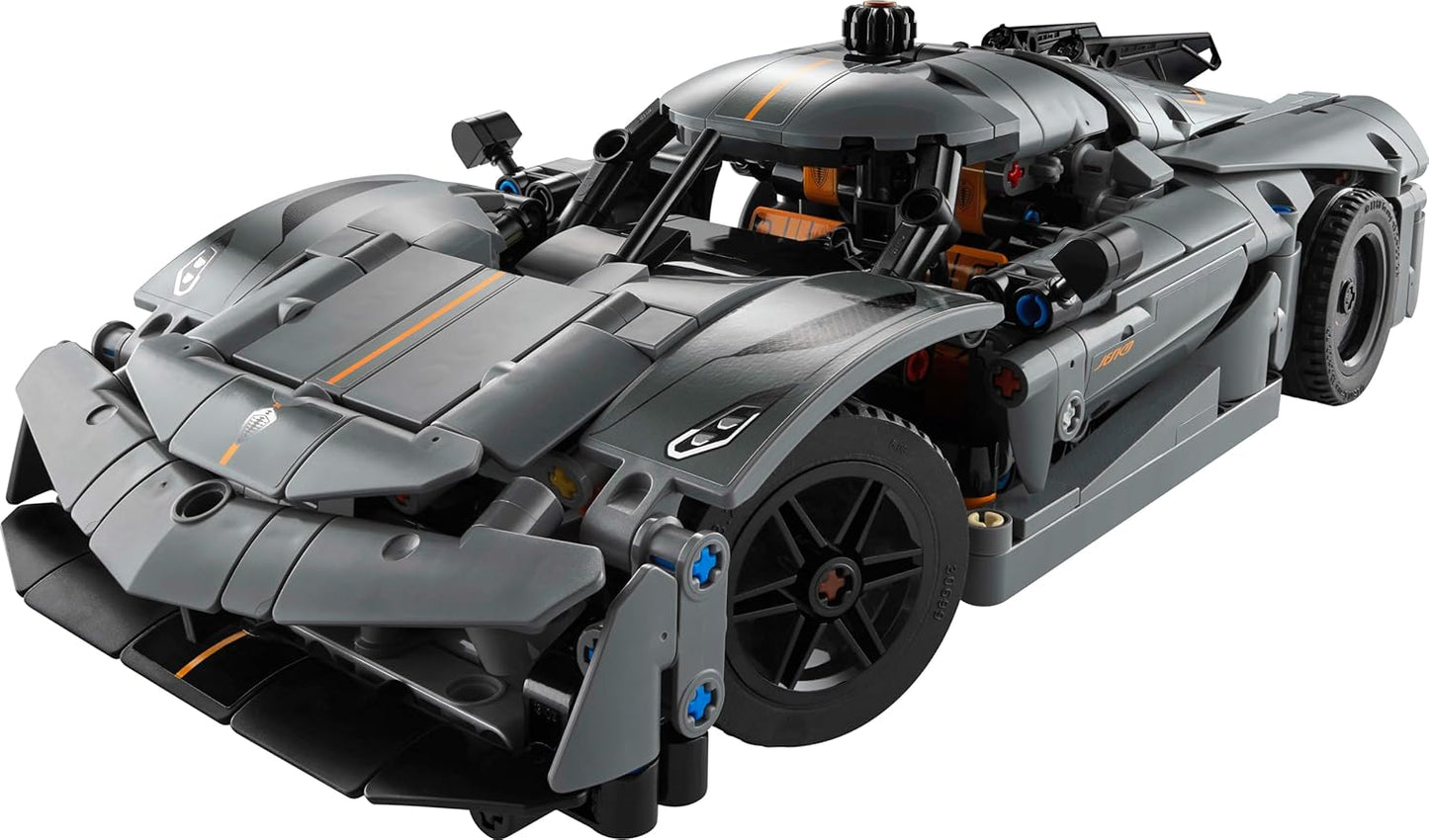 LEGO Technic Koenigsegg Jesko Absolut Super Sports Car in Grey, Construction Toy for Boys and Girls, Toy Car for Children, Gift for Car Fans, Decoration for the Children's Room, 42173