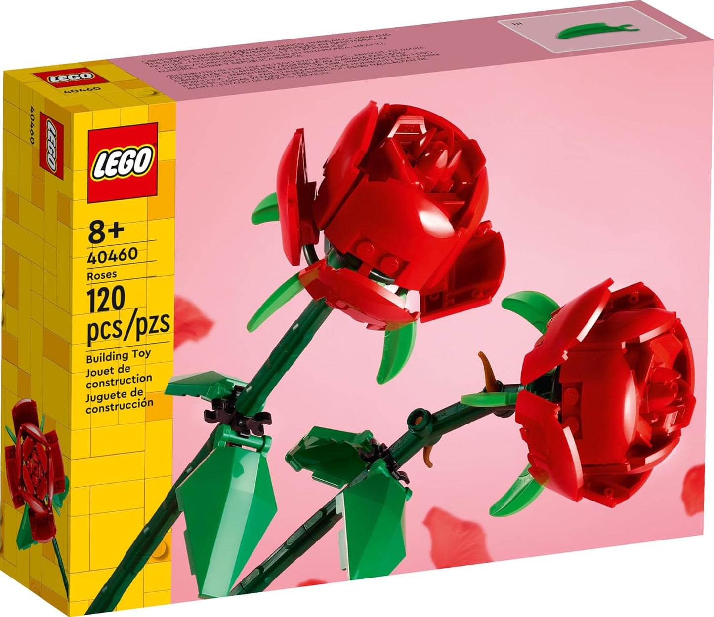 LEGO Creator Roses 40460, Age 8+, 120 Pieces, Perfect for Mother's Day, Christmas, Valentine's Day or any other celebration