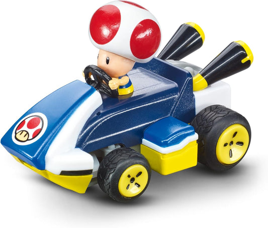 Carrera RC Mario Kart Mini RC, Toad I For Children and Adults, Boys & Girls I Unique Original Licence I Instant Driving Fun with Ready to Run I Authentic Mario Kart Experience