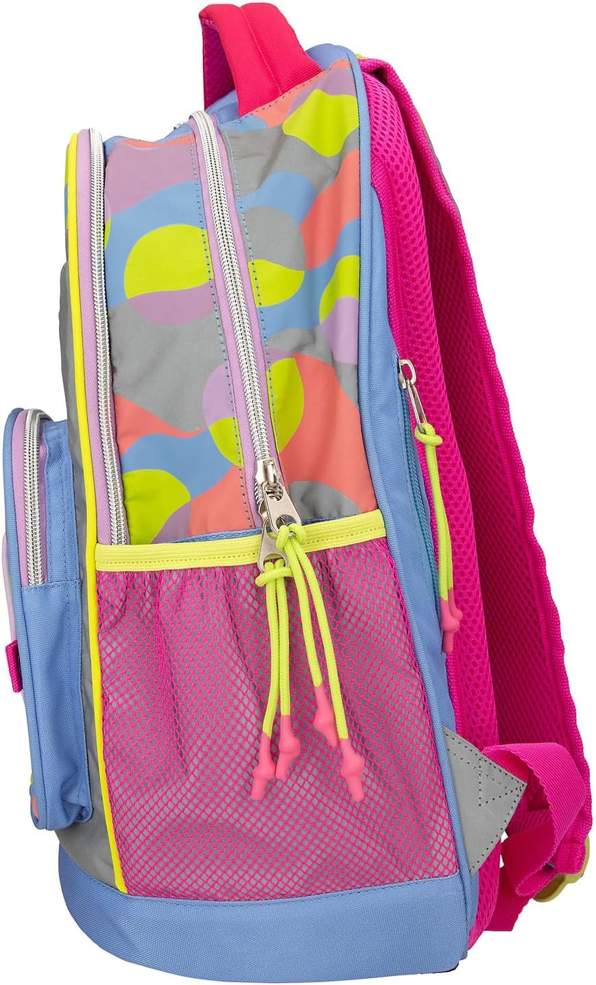 Depesche TOPModel Flash 12738 School Backpack with Model Motif, Colourful Graphic Pattern Made of Reflective Material, School Bag with Adjustable Straps