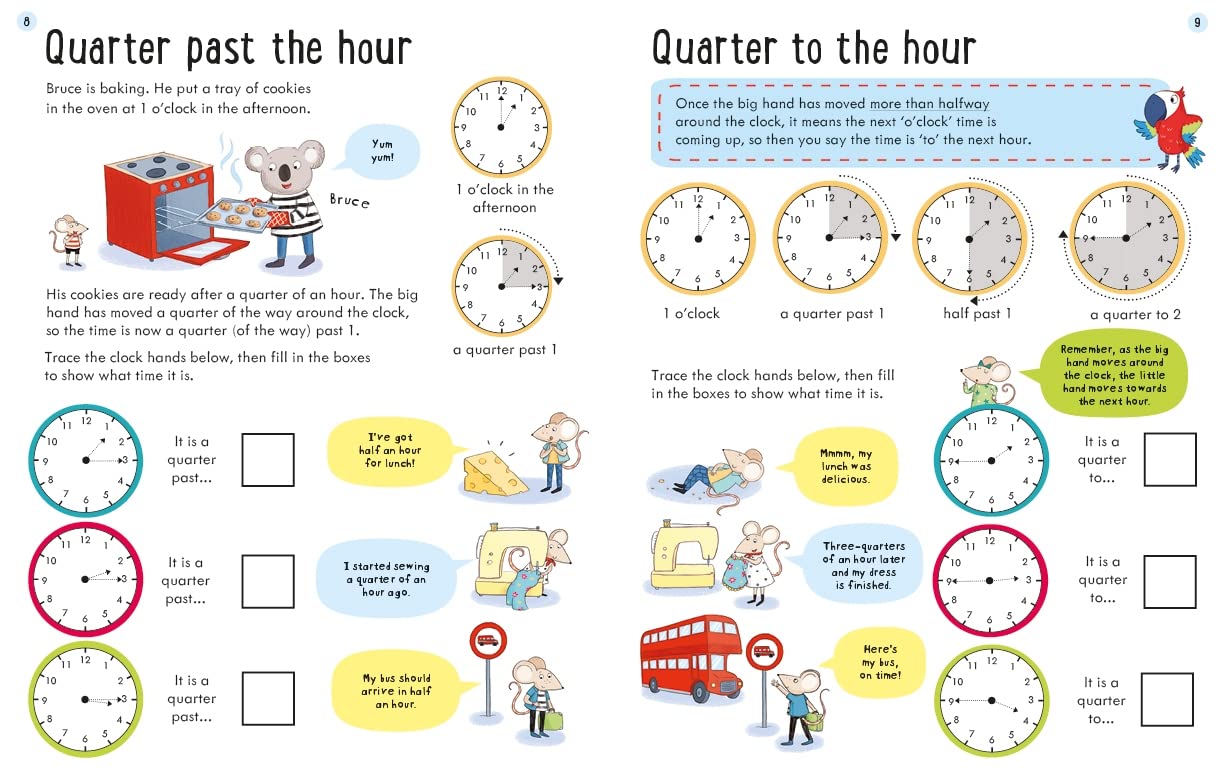 Usborne Workbooks Telling the Time 7-8