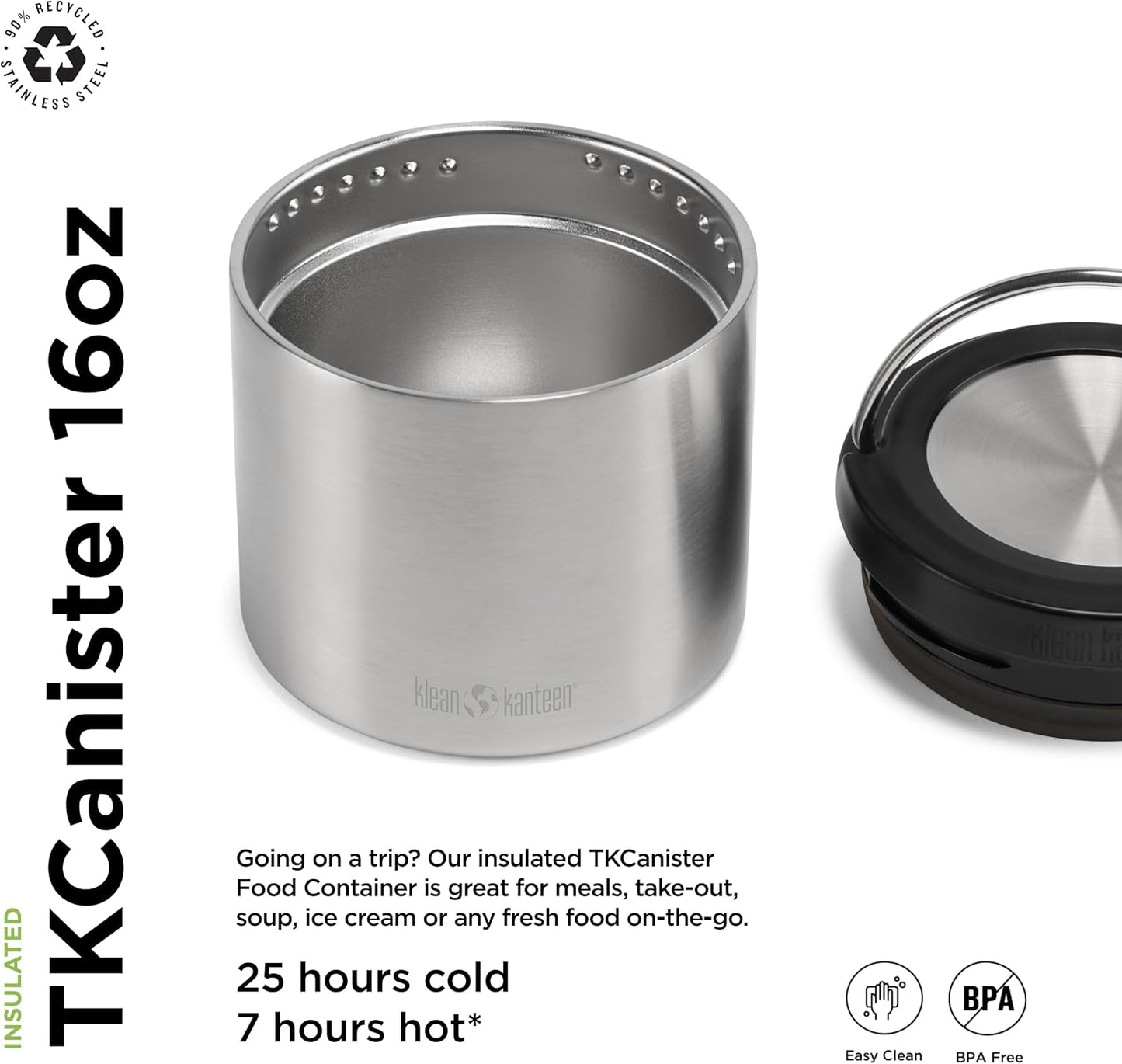 Klean Kanteen TkCanister Insulated Food Container, 1 EA, 473 ml