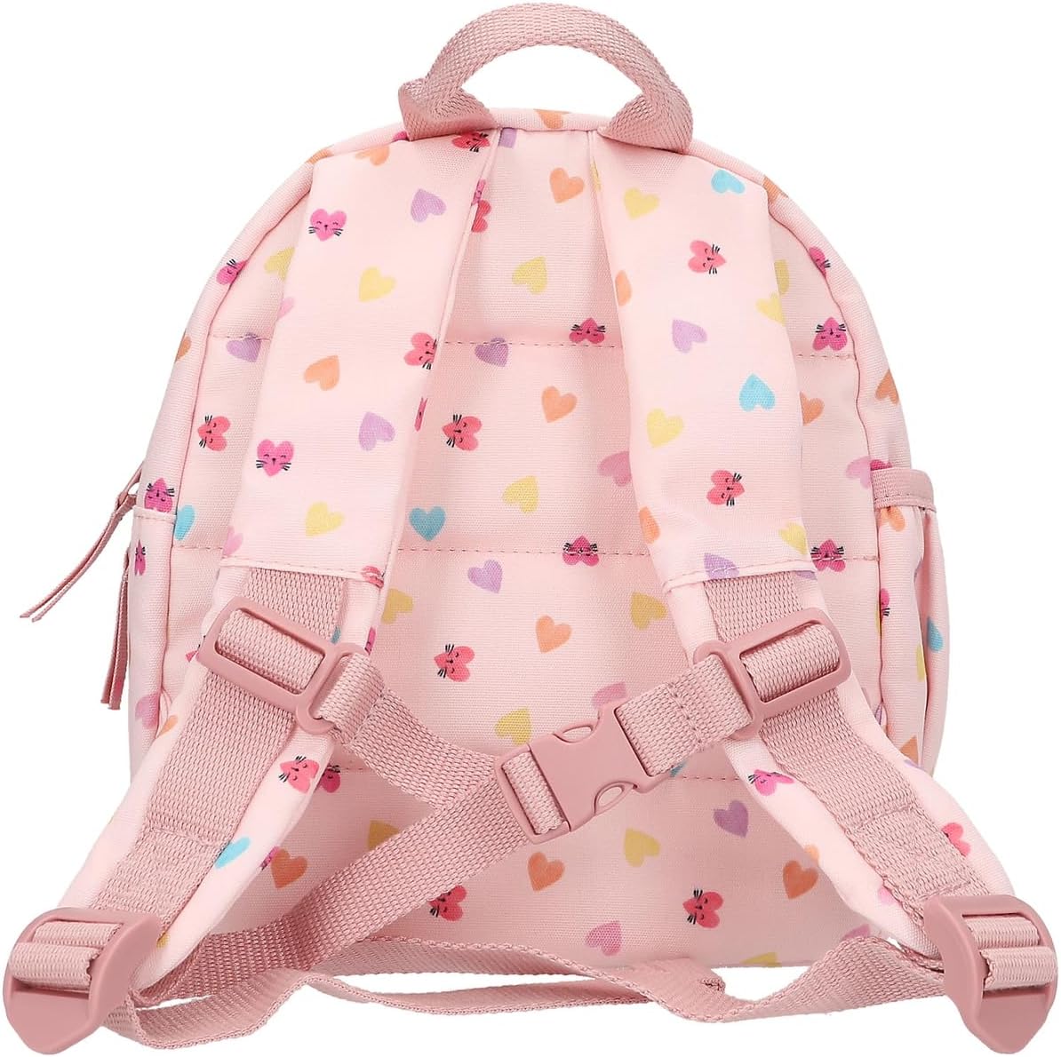 Depesche 12804 Princess Mimi Kitty Love Backpack in Pink with Cat Face and Ears, School Bag with Adjustable Straps and Pendant