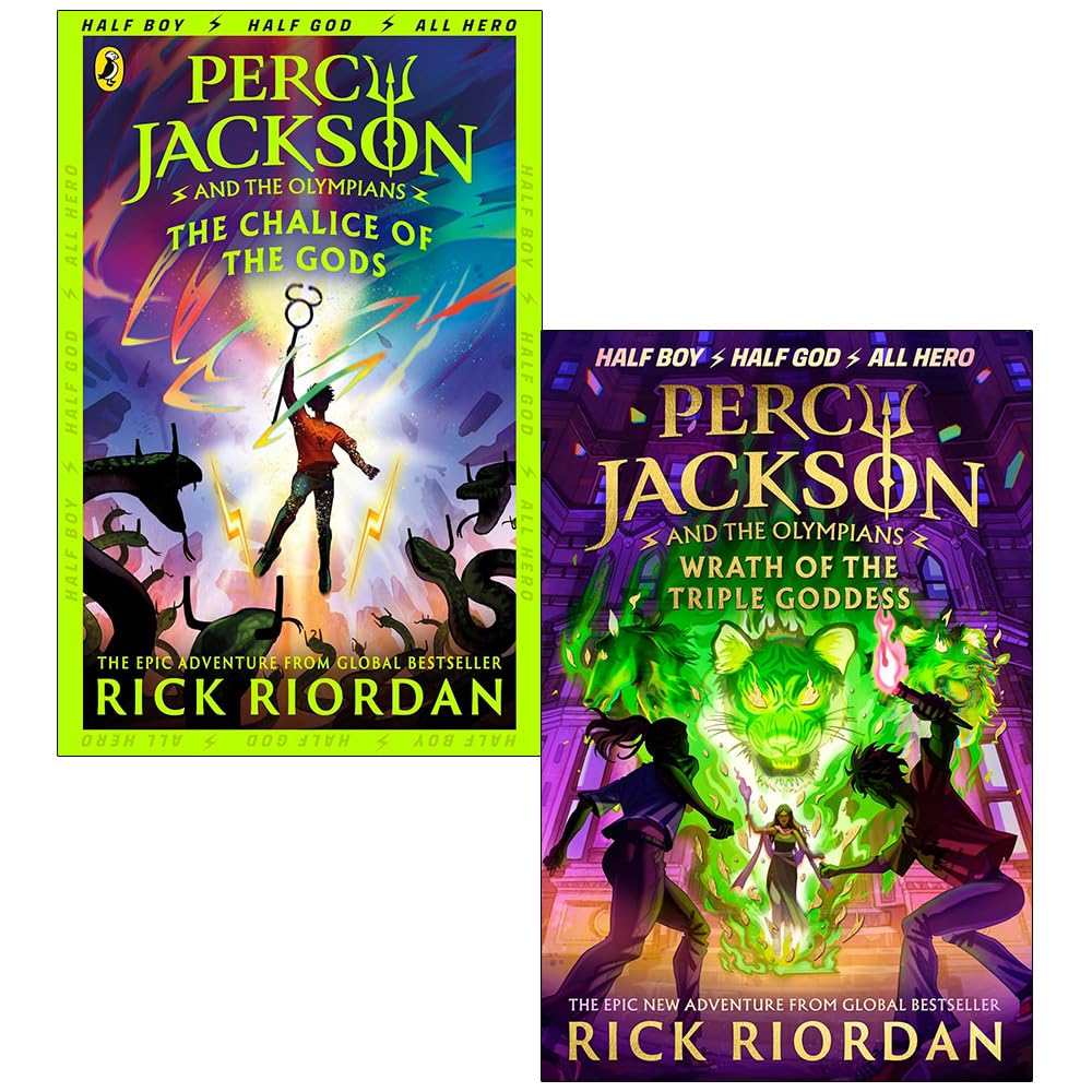 Percy Jackson and the Olympians Series 2 Books Collection Set By Rick Riordan (The Chalice of the Gods and Wrath of the Triple Goddess)