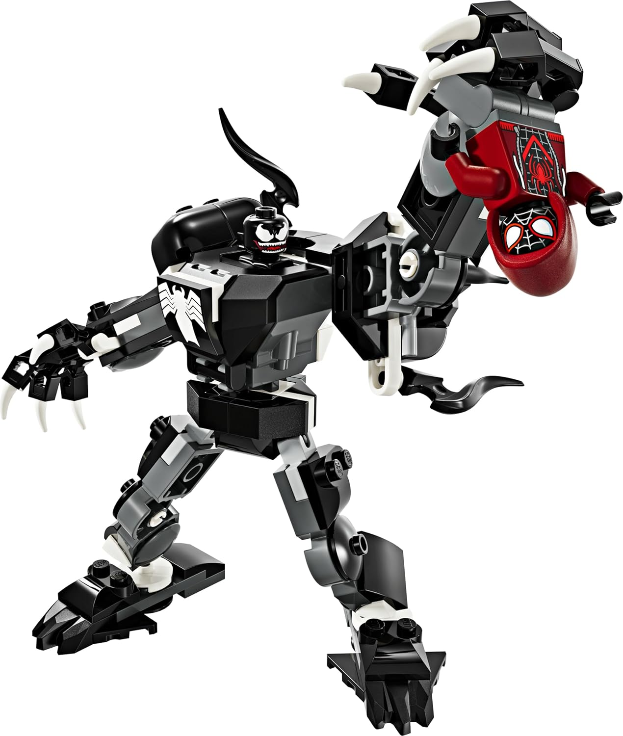 LEGO Marvel Venom Mech vs. Miles Morales, Movable Action Figures for Children, Spider-Man Set with Mini Figures for Superhero Duels, Toy Gift for Boys and Girls from 6 Years 76276