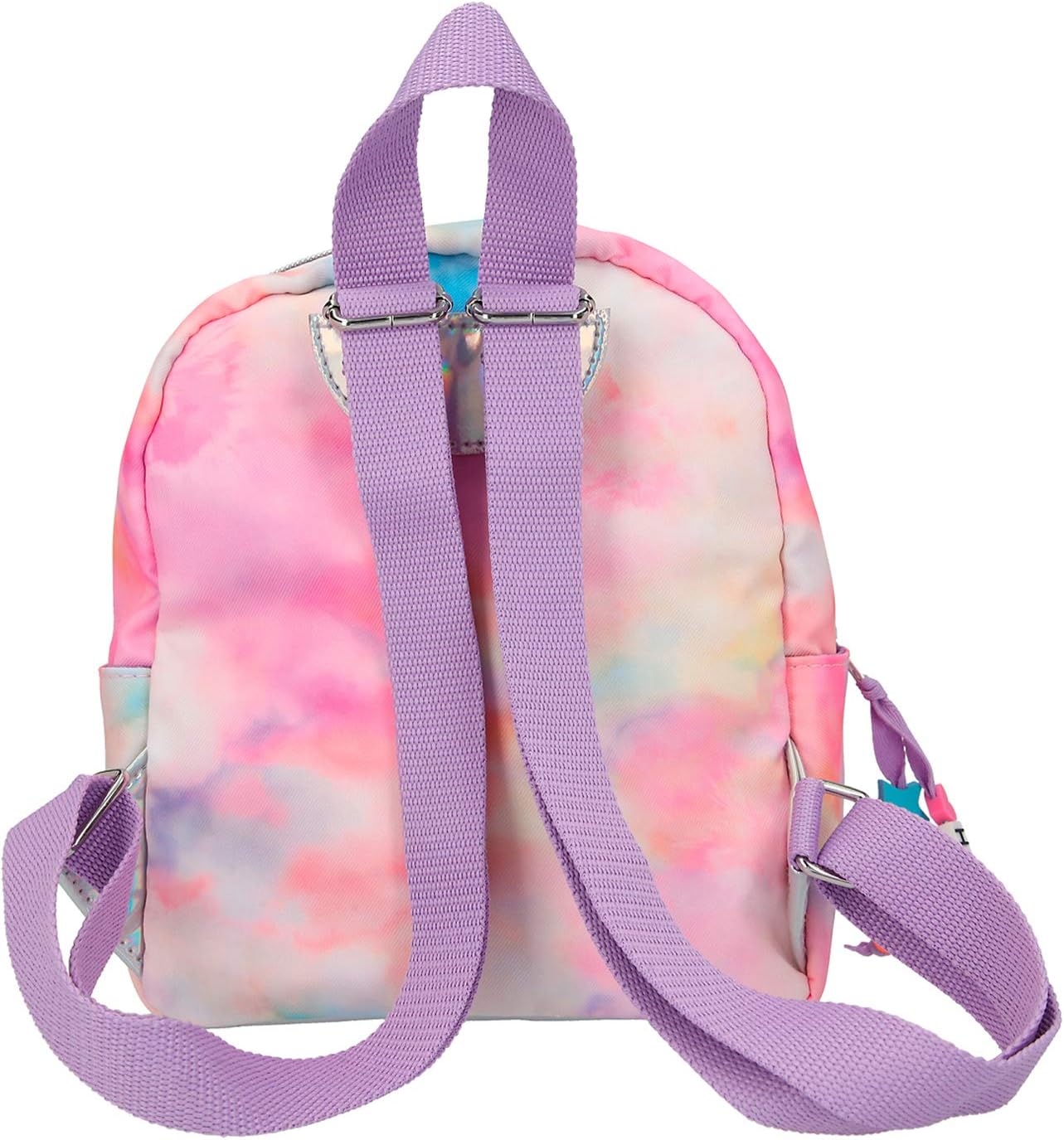 Depesche Miss Melody 11061 Backpack in Pink Tie Dye Look with Horse Made of Sequins, Approx. 22.5 x 14 x 19.5 cm, Ideal for Nursery, School and Leisure