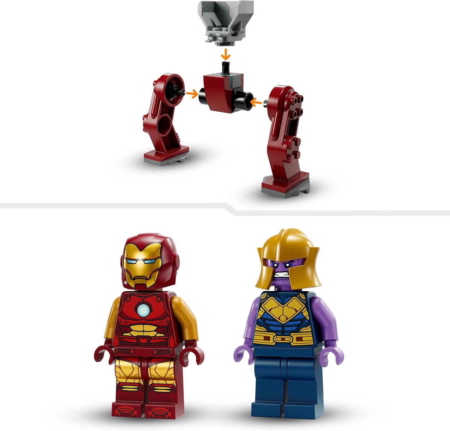 LEGO Marvel Iron Man Hulkbuster vs. Thanos Set for Children from 4 Years, Superhero Action Based on Avengers: Infinity War, with Buildable Action Figure, Toy Plane and 2 Mini Figures 76263