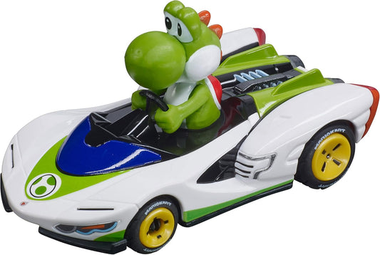 Carrera - 20064183 GO!!! Mario Kart - P-Wing - Yoshi I Racetracks and Licensed Slot Cars | Up to 2 Players | For Boys and Girls from 6 Years and Adults