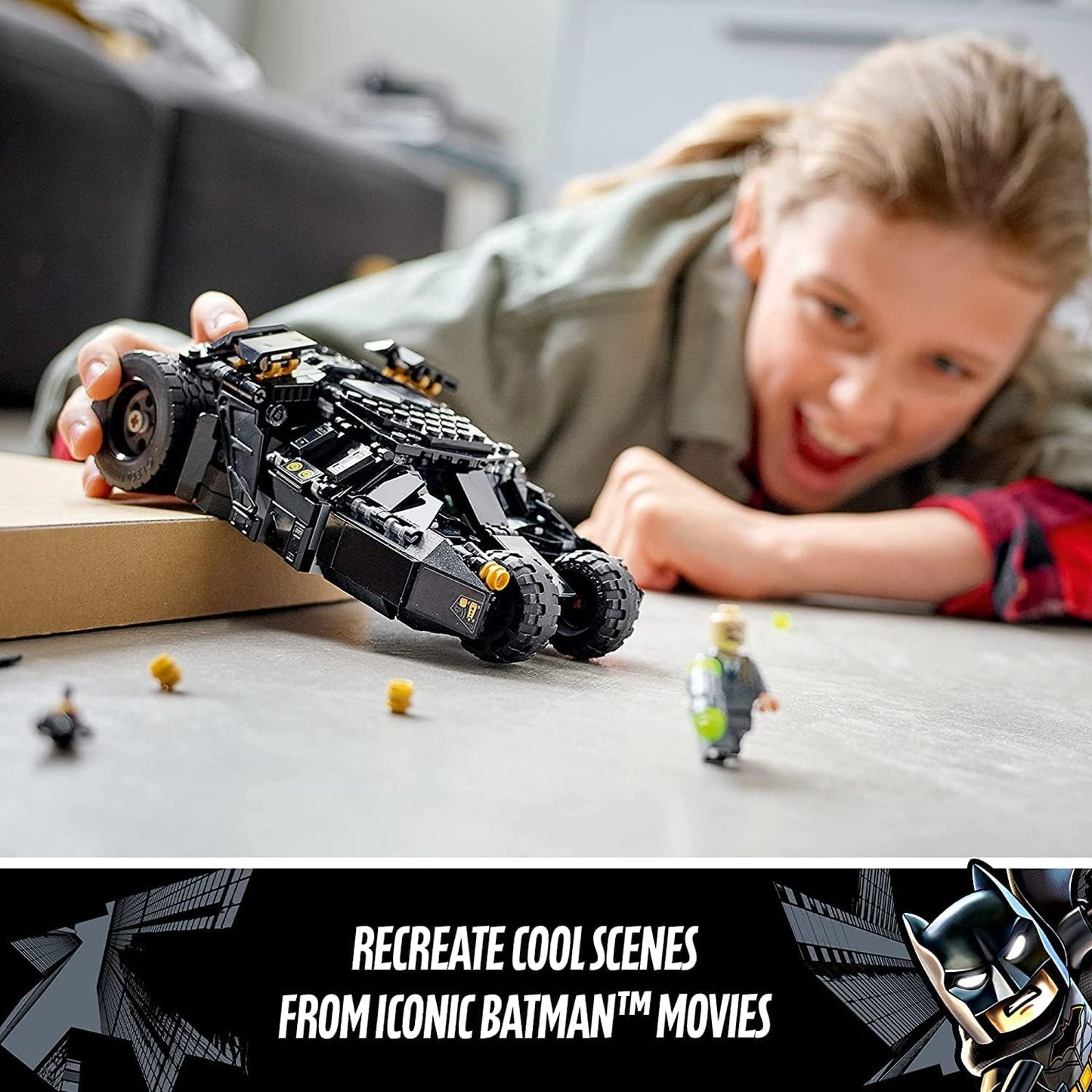 LEGO 76239 DC Batman Super Heroes Batmobile Tumbler: Duel with Scarecrow, Toy Car, Batman and Scarecrow Mini Figures for Children from 8 Years