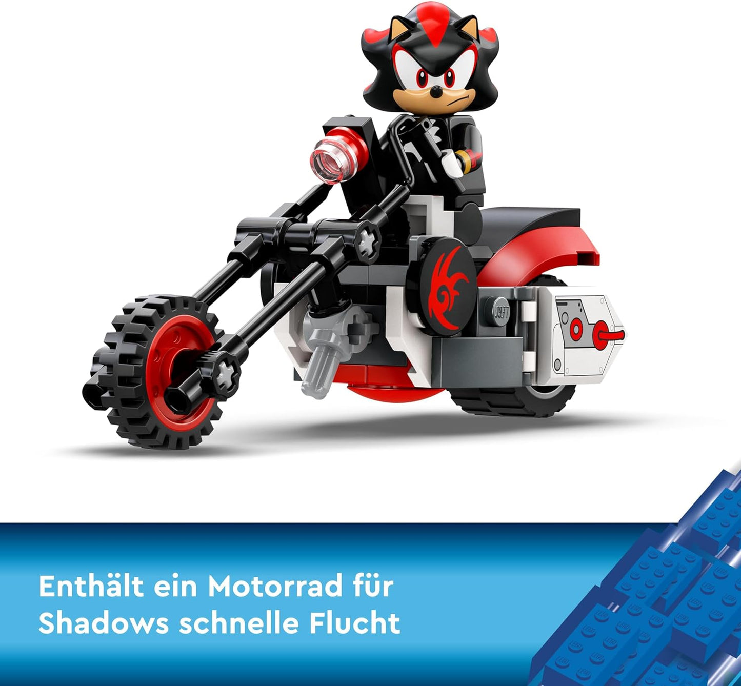 LEGO Sonic The Hedgehog Shadow The Hedgehog Escape Set with Motorcycle Toy and Video Game Figures, Gift for Gamers and Fans from 8 Years, Fan Item for Boys and Girls 76995