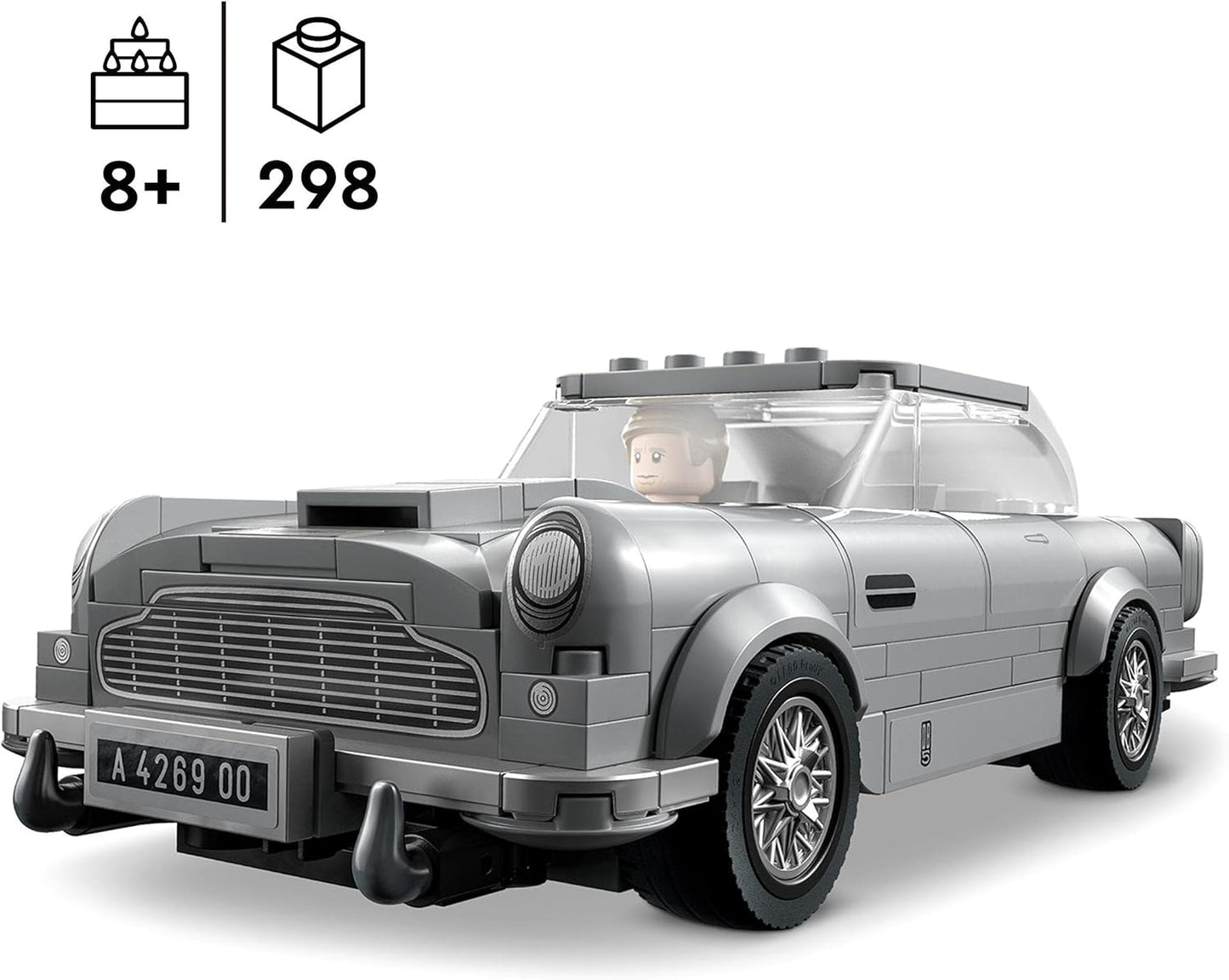 LEGO 76911 Speed Champions 007 Aston Martin DB5, James Bond Car Toy for the Movie No Time to Die, Model Car to Recreate with Mini Figure, Collector's Set, Gift for Boys, Girls and Fans