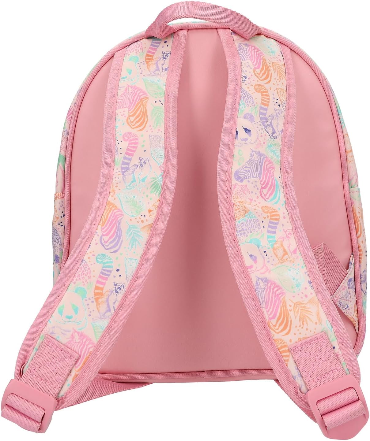 Depesche 12788 TOPModel Wild Backpack in Pink with Model Motif and Colourful Animal Pattern, Bag with Adjustable Straps