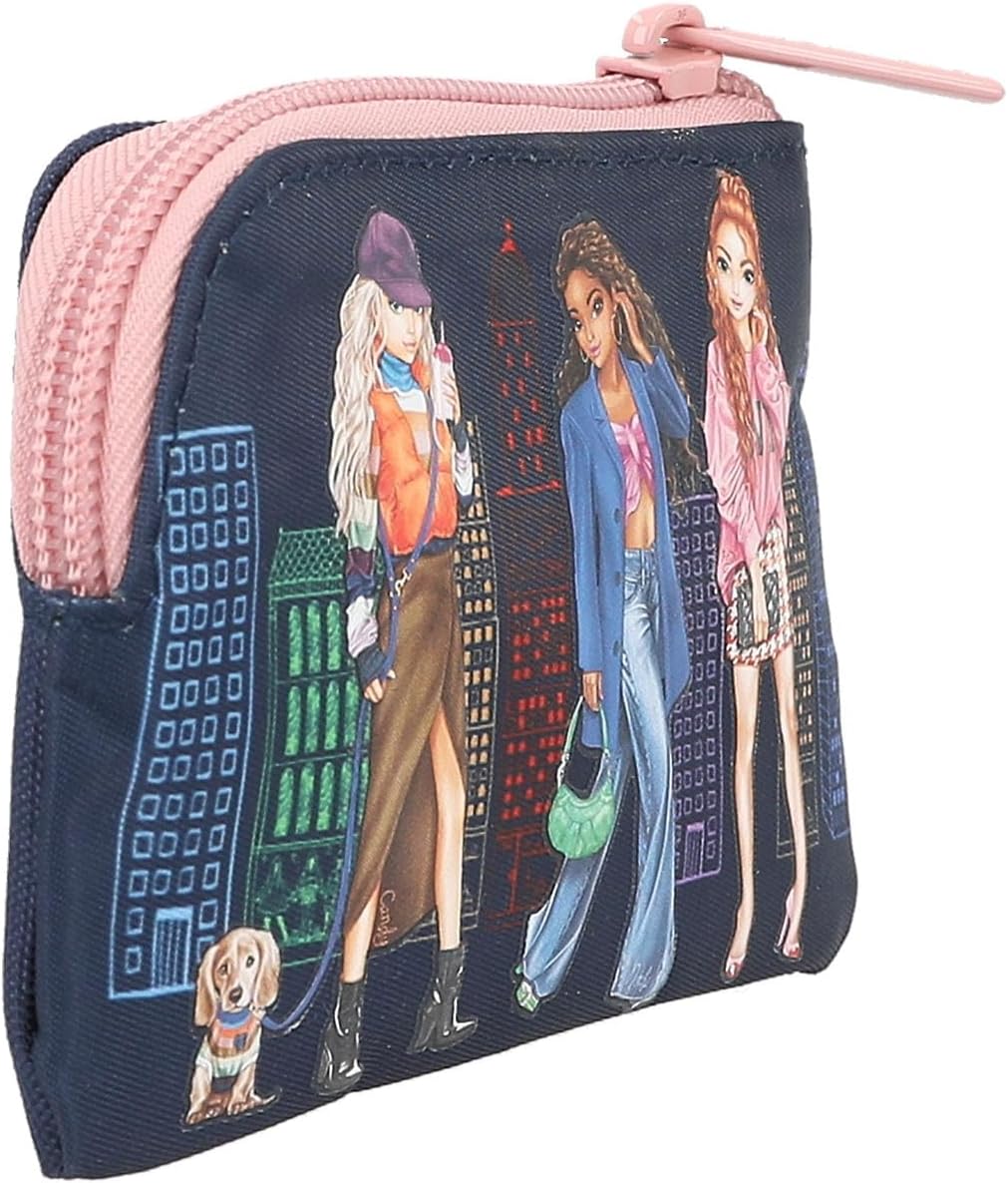 Depesche TOPModel City Girls 12570 Small Bag with Model Motif and Skyline with Zip, multicoloured