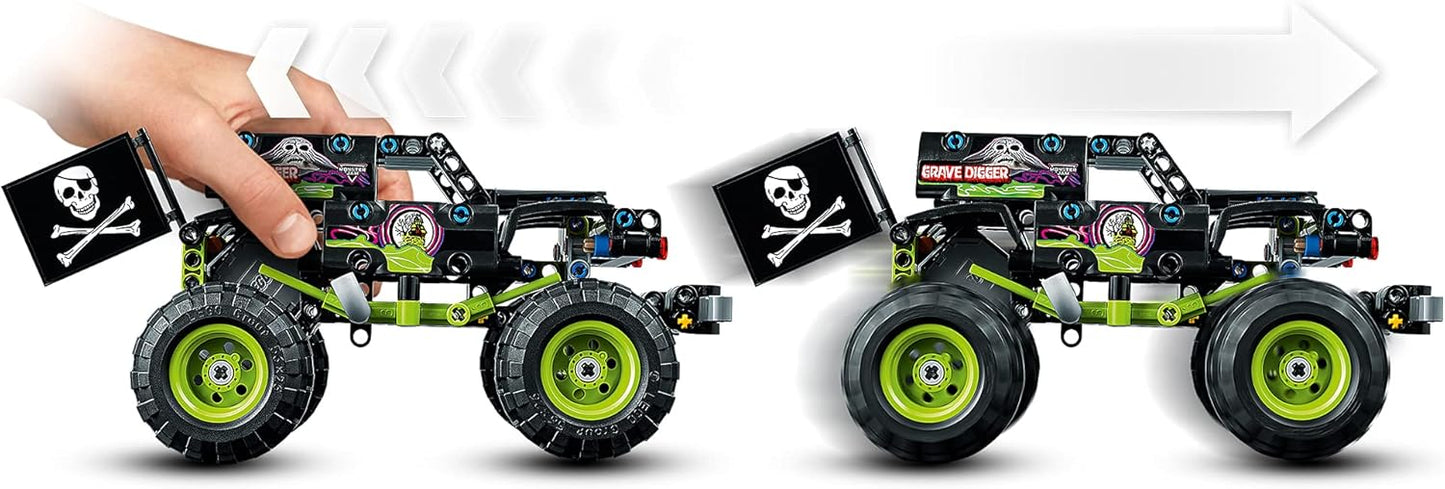 LEGO 42118 Technic Monster Jam Grave Digger Truck Toy or Off-Road Buggy, 2-in-1 Construction Kit