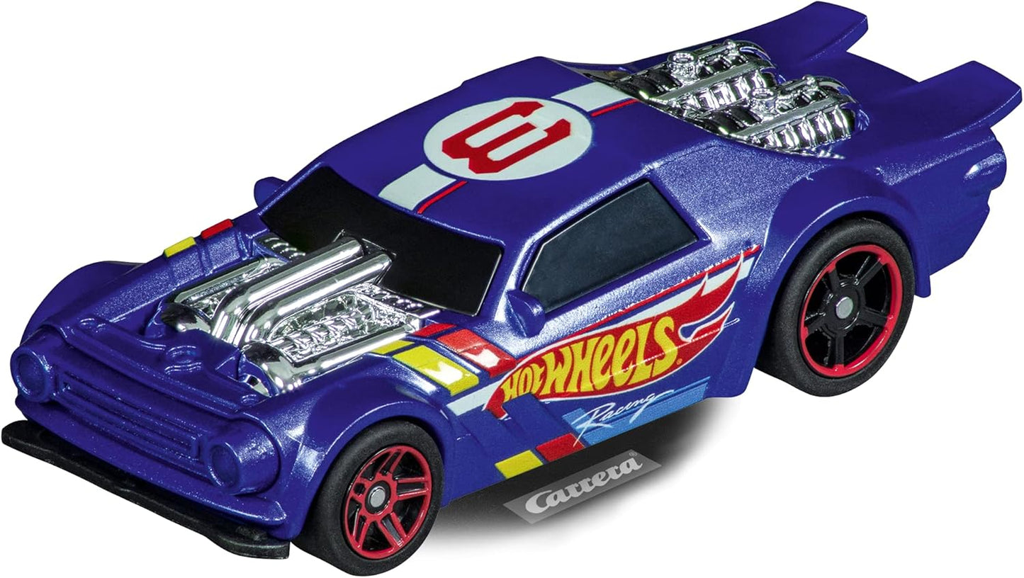 Carrera - 20064214 - Carrera GO!!! I Hot Wheels Night Shifter Blue I Slot Car in 1:43 Scale I Eye-catching & Innovative Design I The Perfect Gift for Children I Ready to Race I Car Racing Track Action